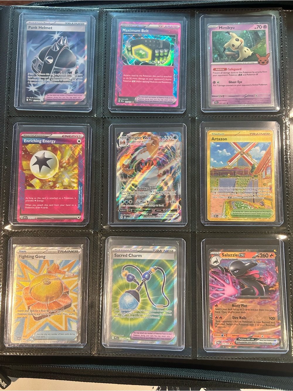 Pokemon Holo Card Collection - Pink, Gold, Blue, Black
